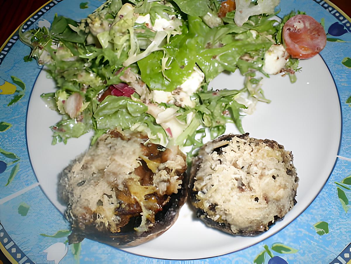 recette champignon farcis au poulet