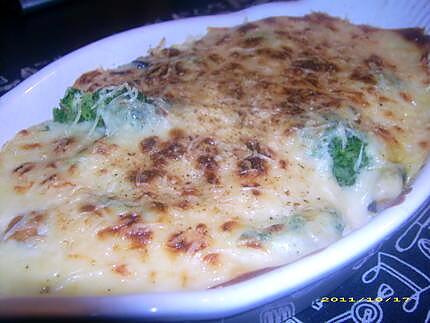 recette gratin de brocolis aux moules et curry