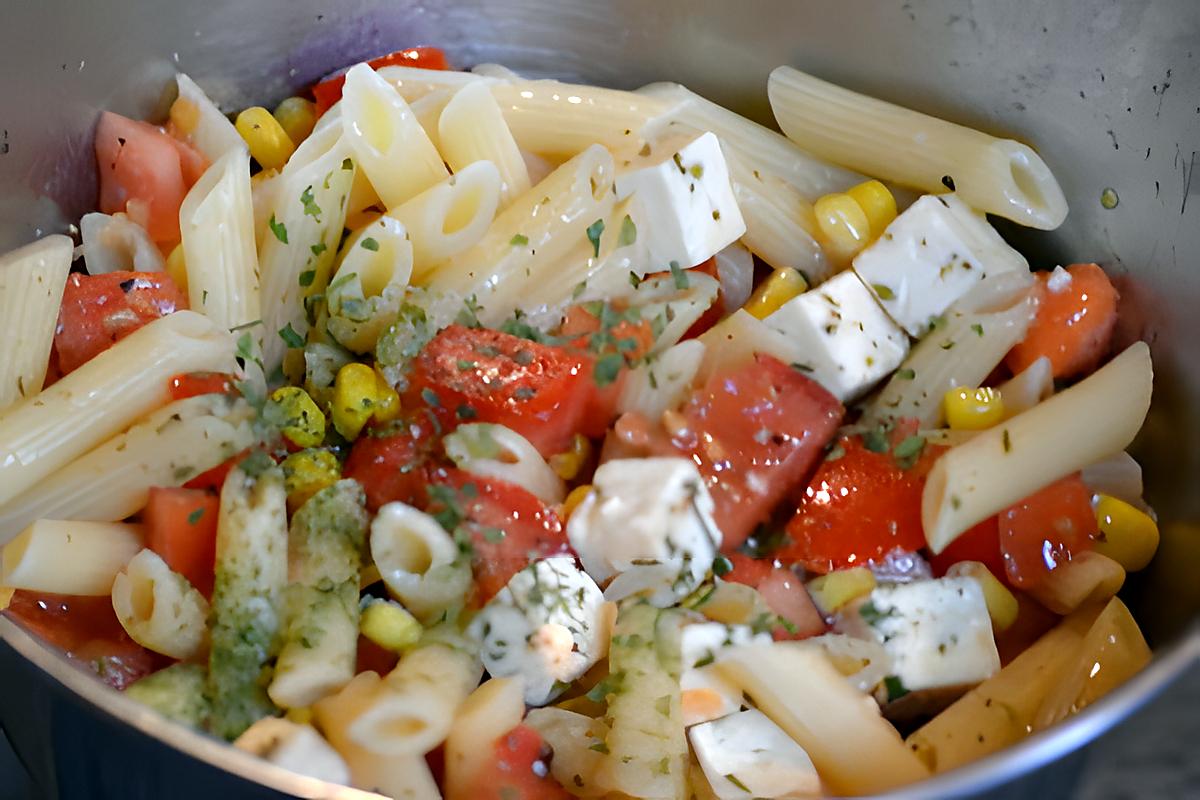 recette Salade de pâtes à la feta rapide