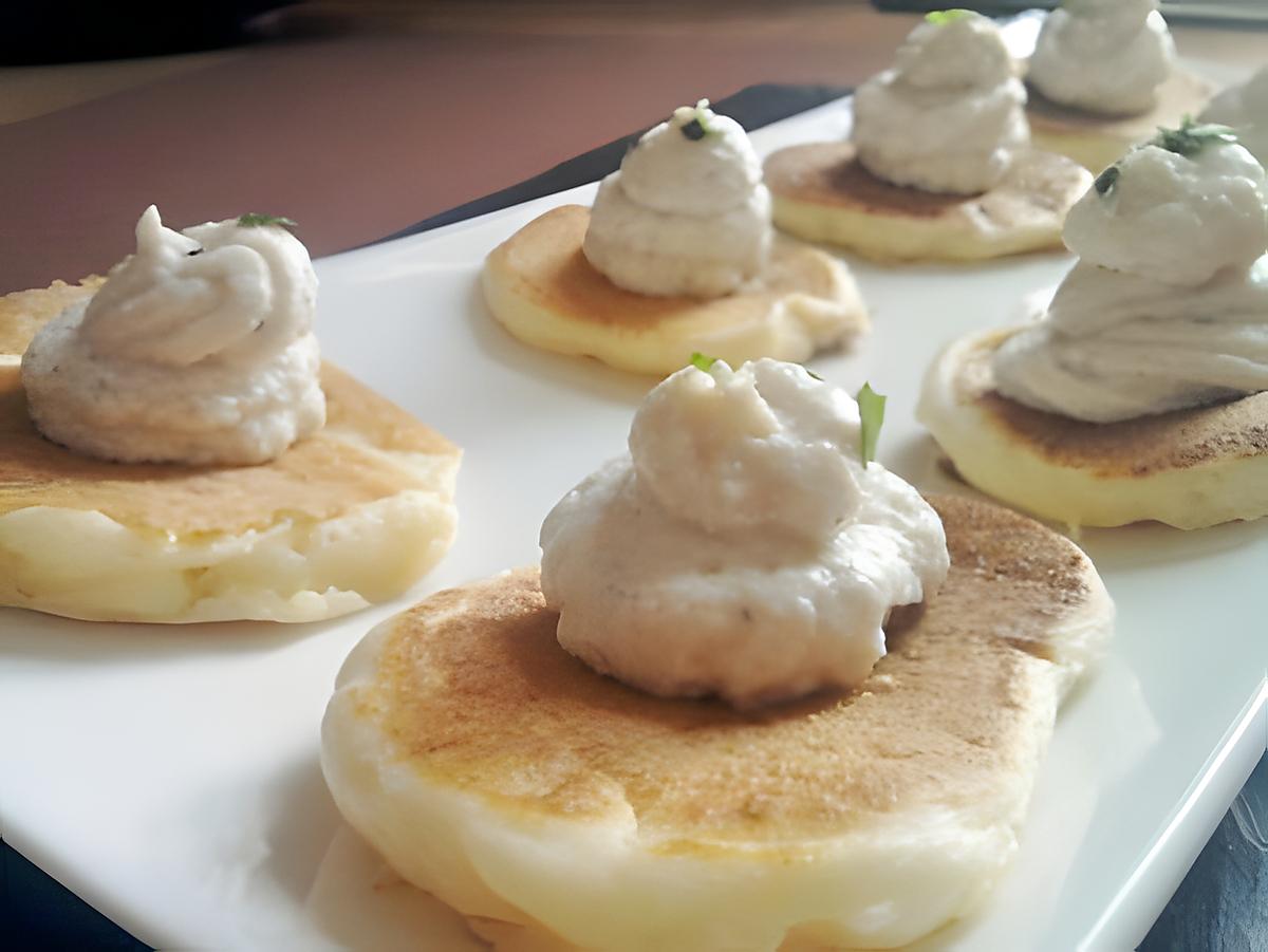 recette Blinis à la mousse de jambon et boursin