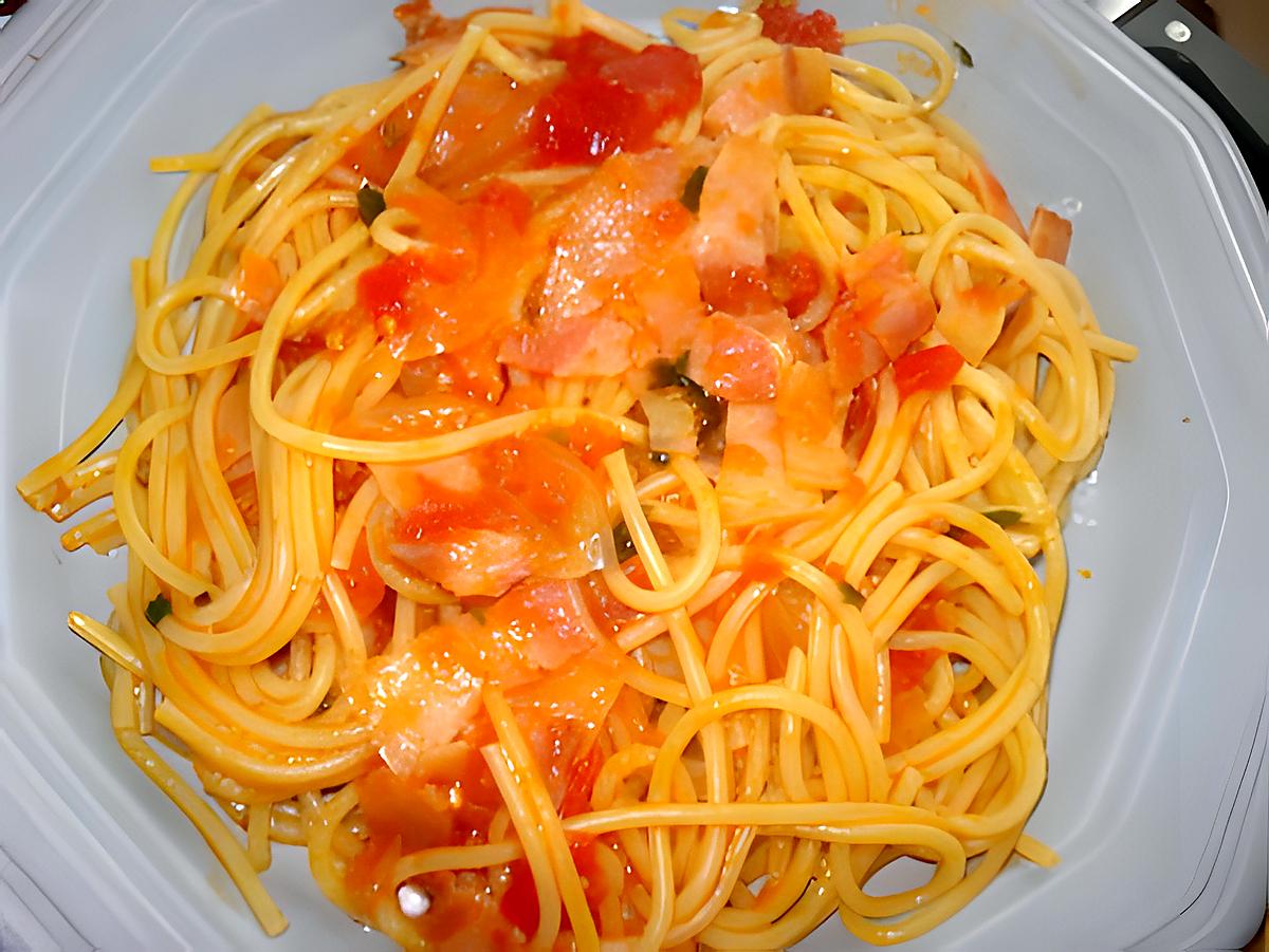 recette SPAGHETTIS ALL´ AMATRICIANA