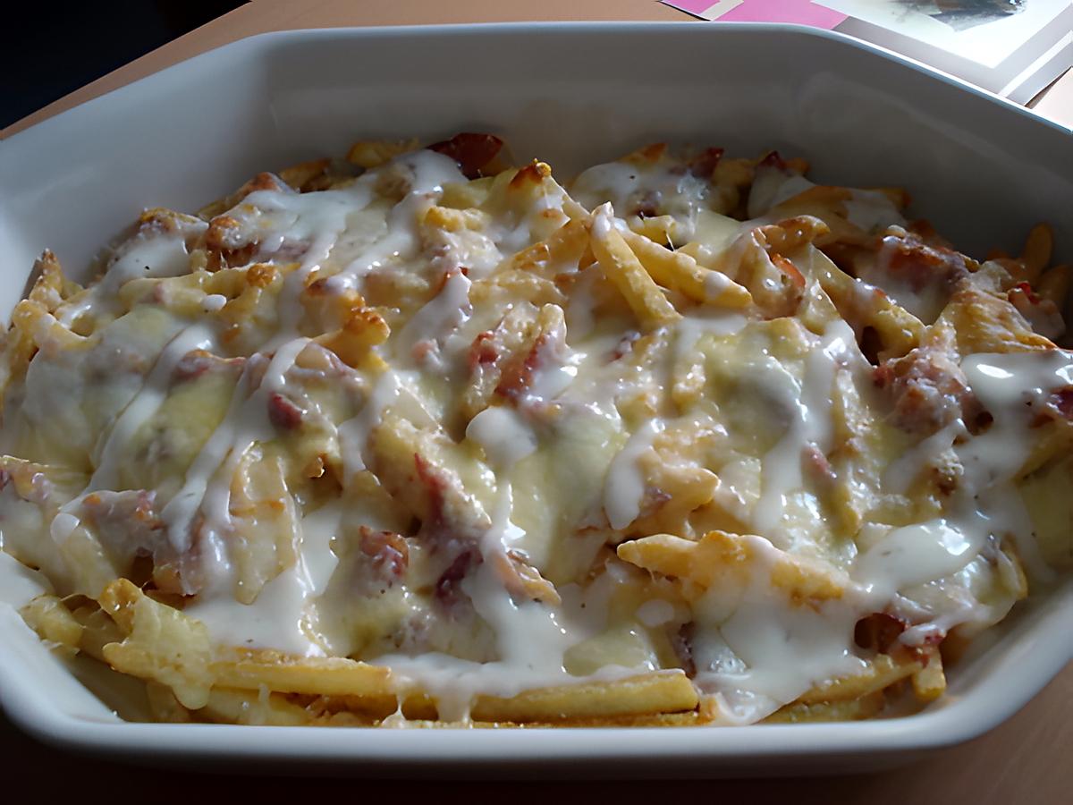 recette FRITES AUX 4 FROMAGES