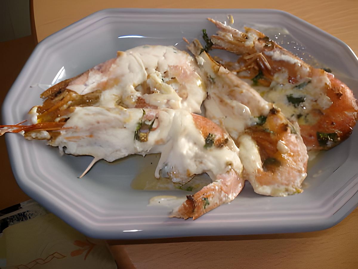 recette GAMBAS A LA CRÈME-AIL