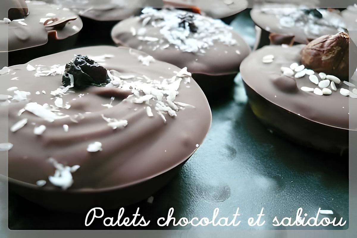 recette Palets chocolat fourrés salidou