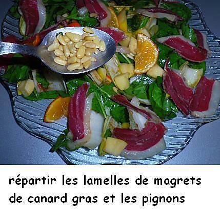 recette Salade acidulée aux magrets de canard gras séchés