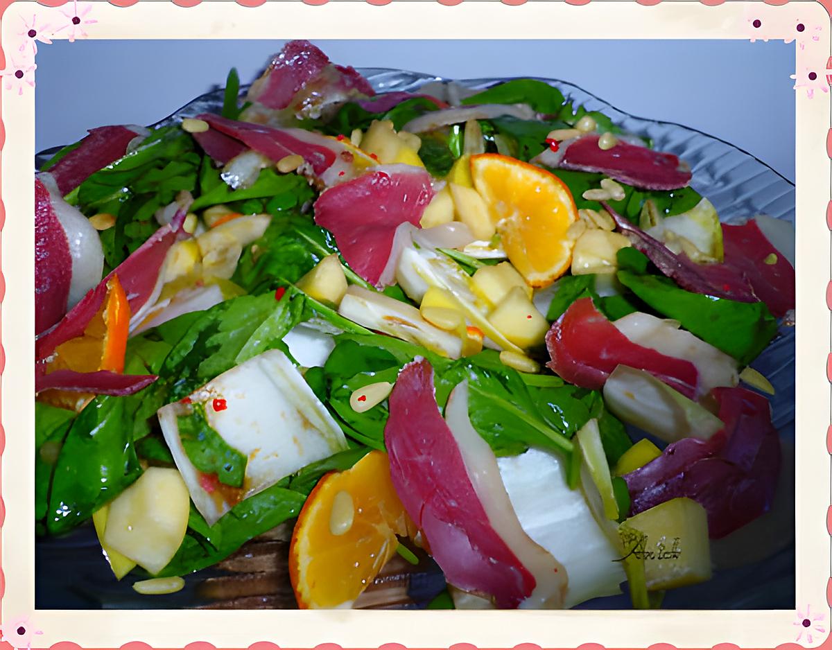 recette Salade acidulée aux magrets de canard gras séchés