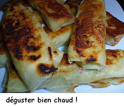 recette Croustillants de chou-fleur au stilton et allumettes de canard