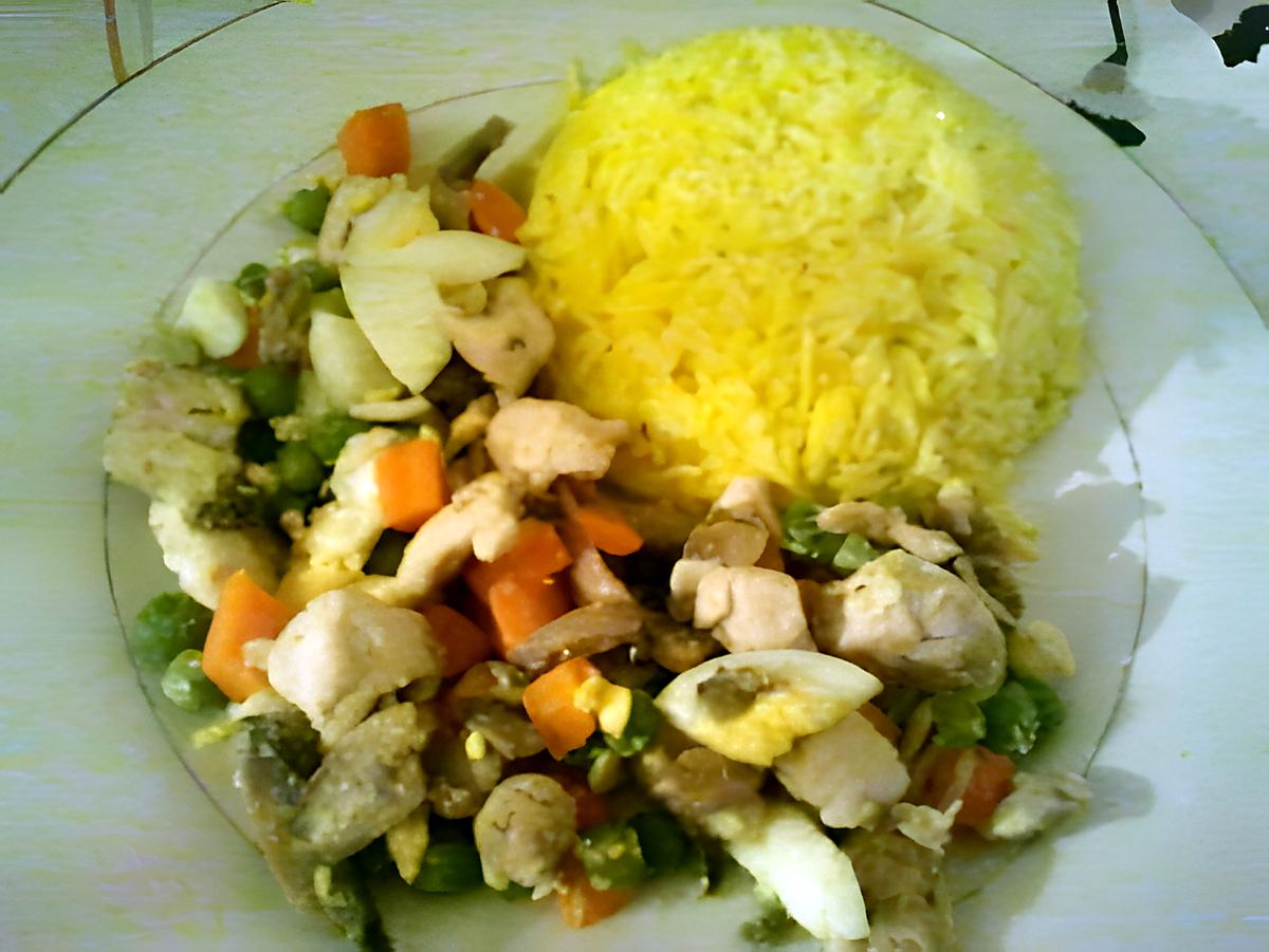 recette riz au poulet et légumes