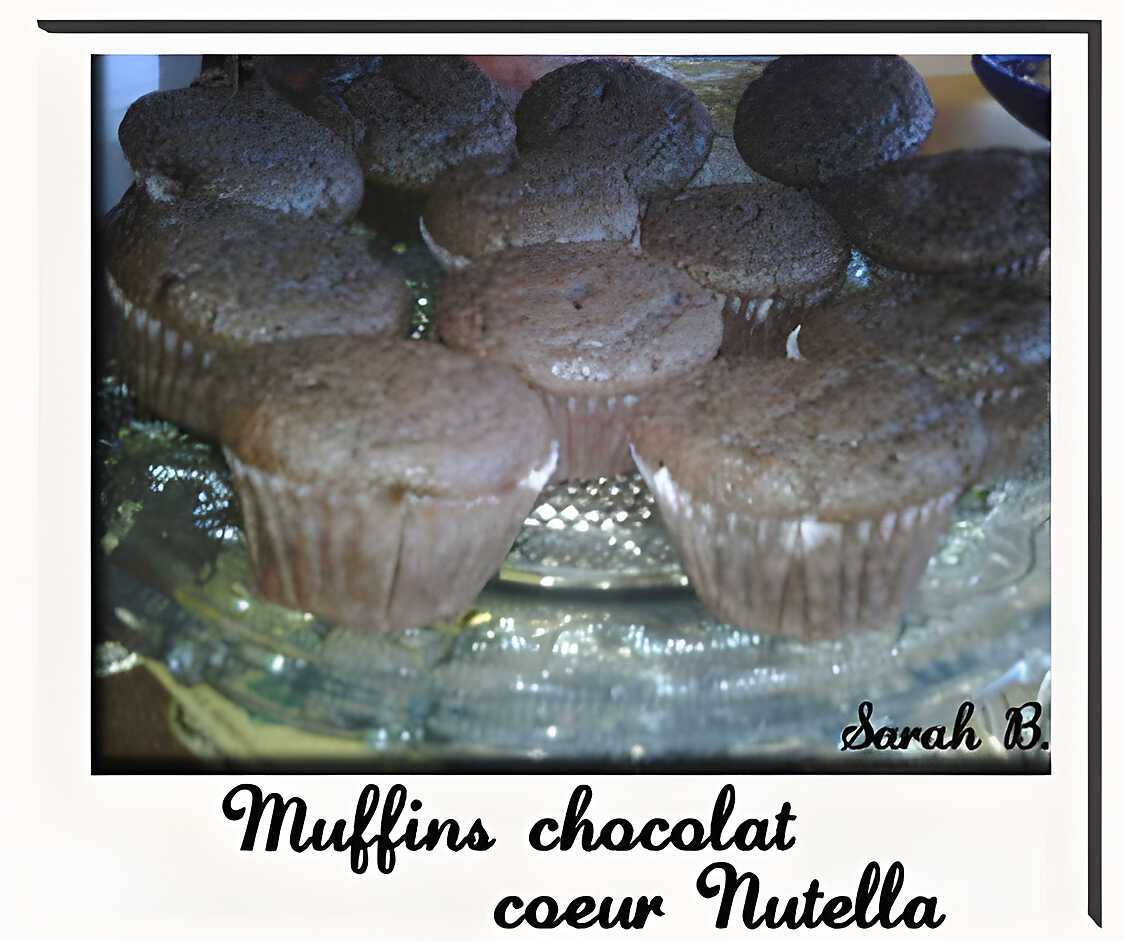 Muffins Chocolat coeur nutella