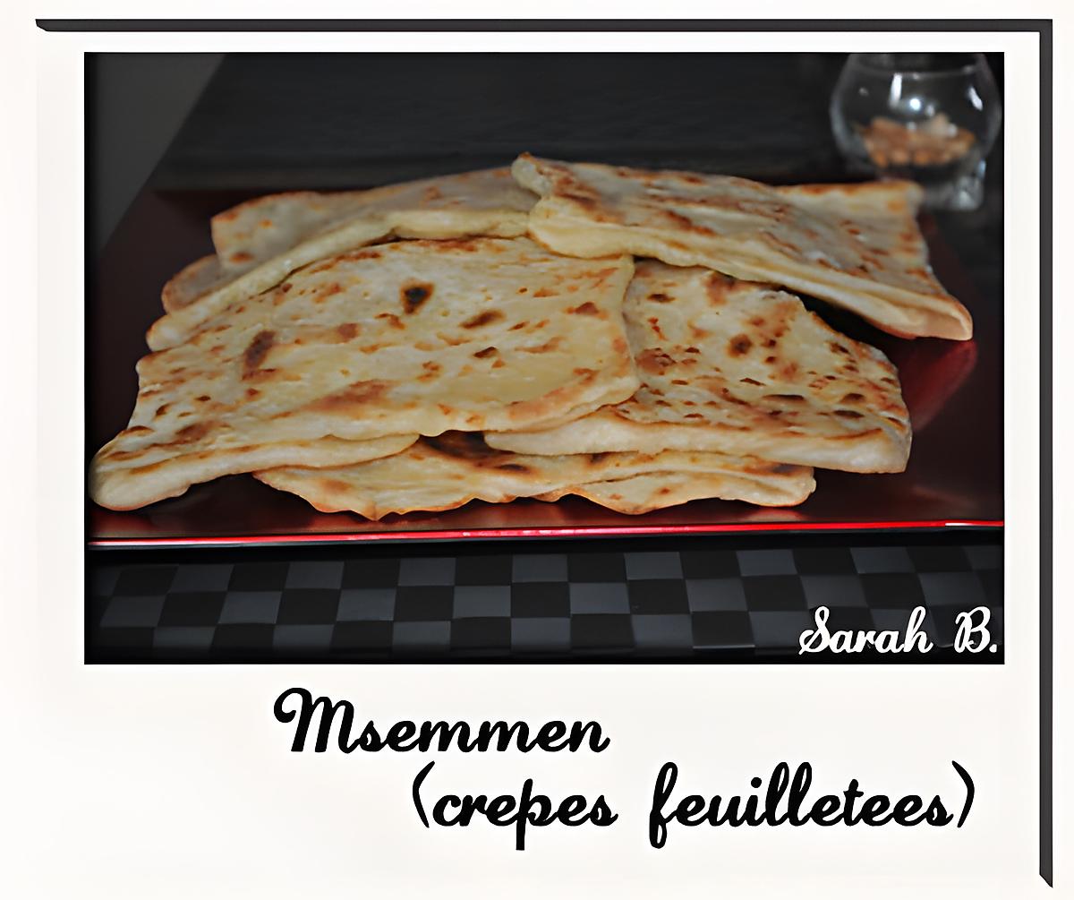 recette Msemmens (crêpes feuilletés)