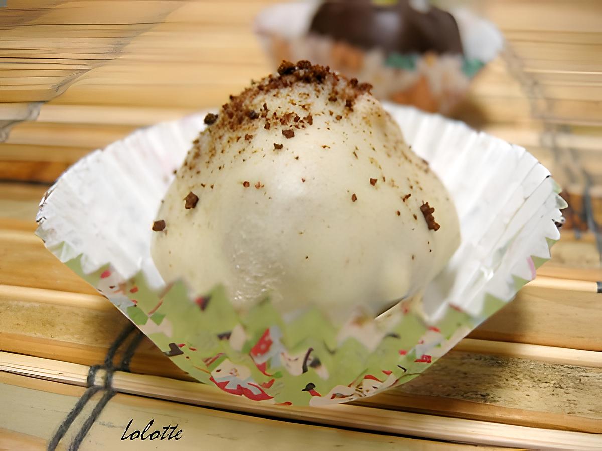 recette Truffes mocha, chocolat blanc