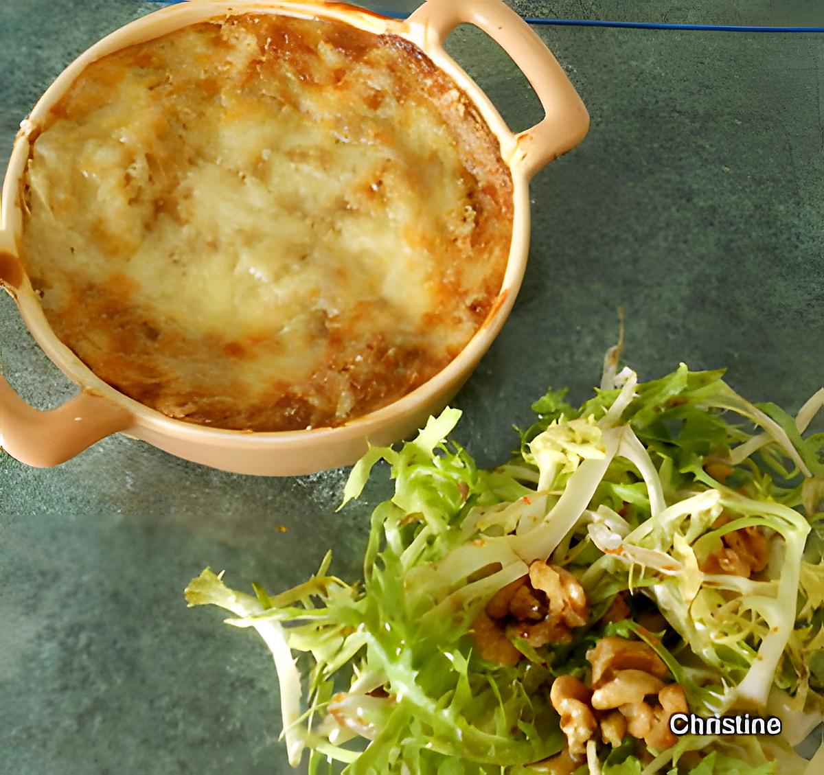 recette Gratin de crêpes à la farine de lentilles, légumes et épeautre