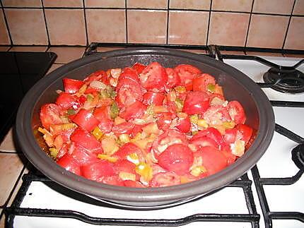 recette Sauté de dinde à la provençale au tajine