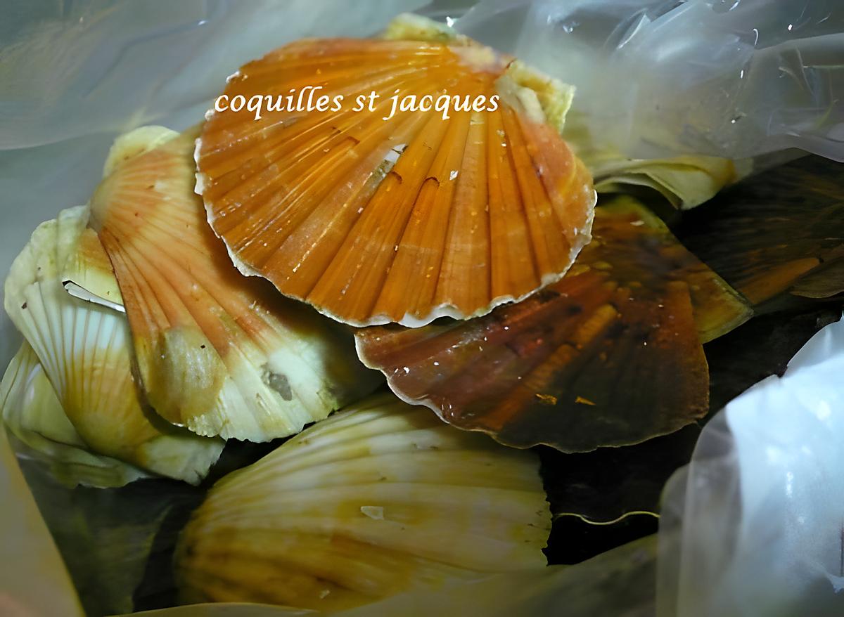 recette Coquilles st Jacques flambé au grand marnier, et à l’orange
