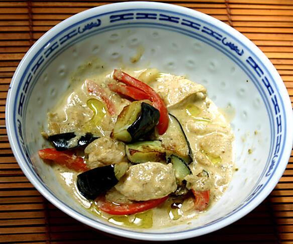 recette Curry vert de poulet