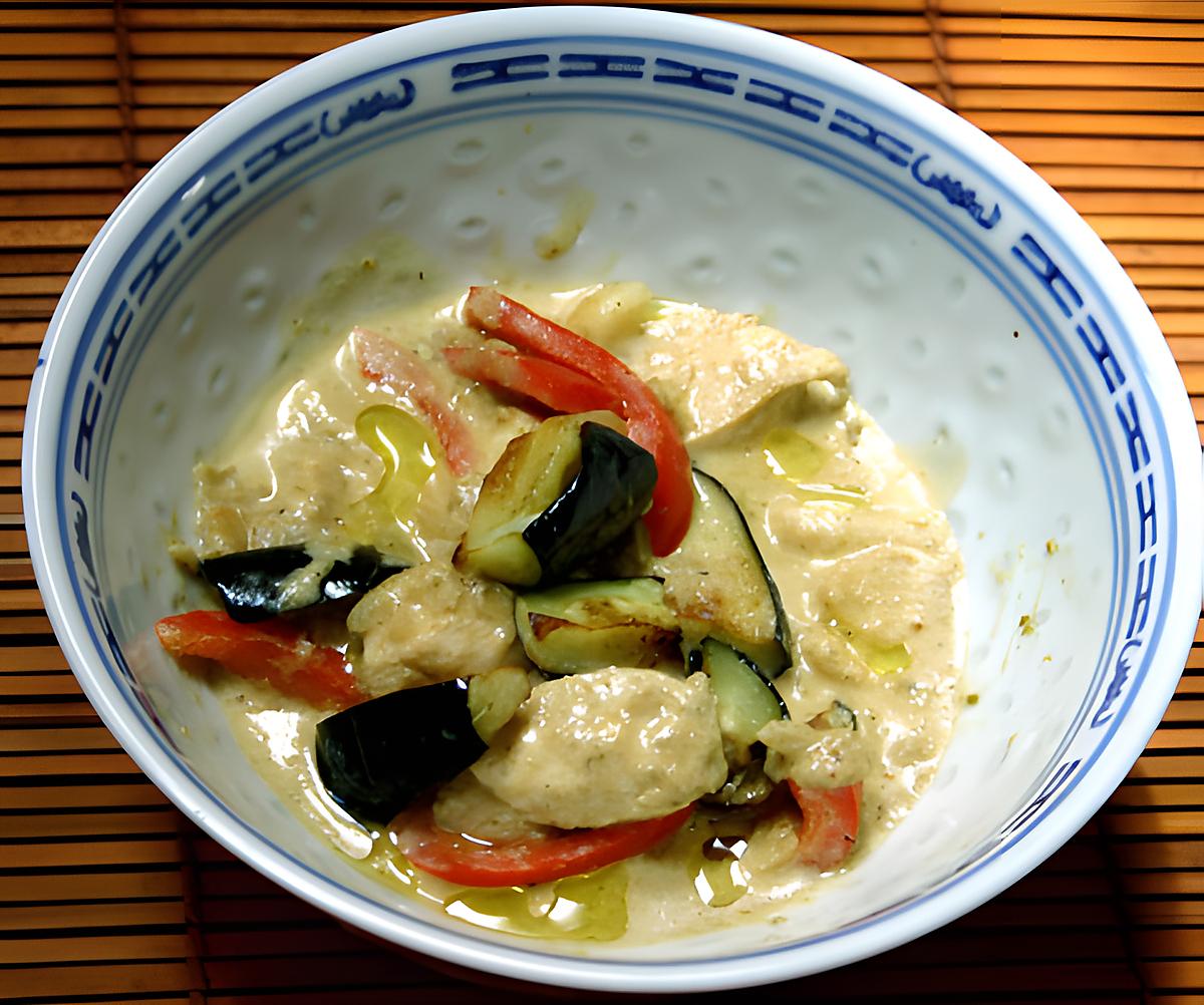 recette Curry vert de poulet