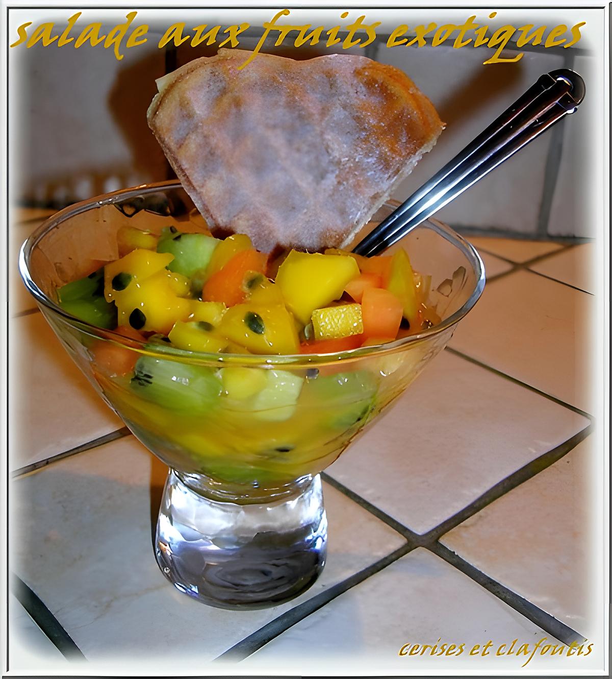 recette salade de fruits exotiques au miel