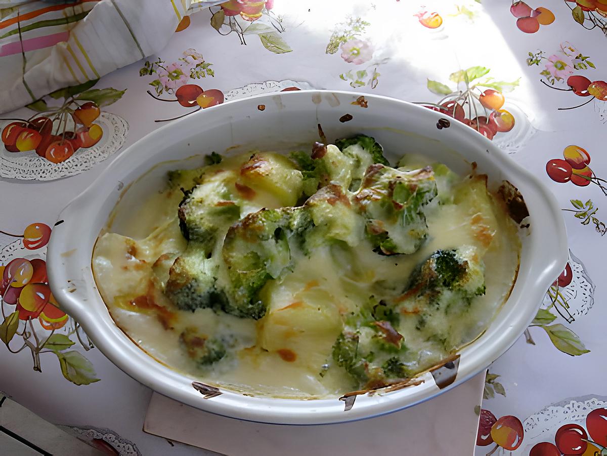 recette Gratin de brocoli au chevre frais