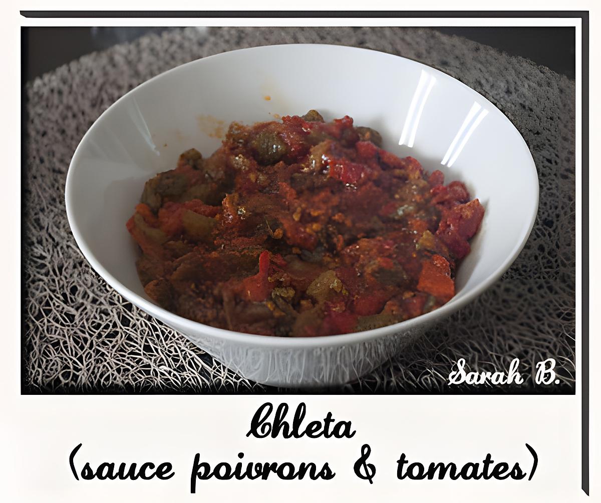 recette Chleta (sauce aux poivrons et tomates)