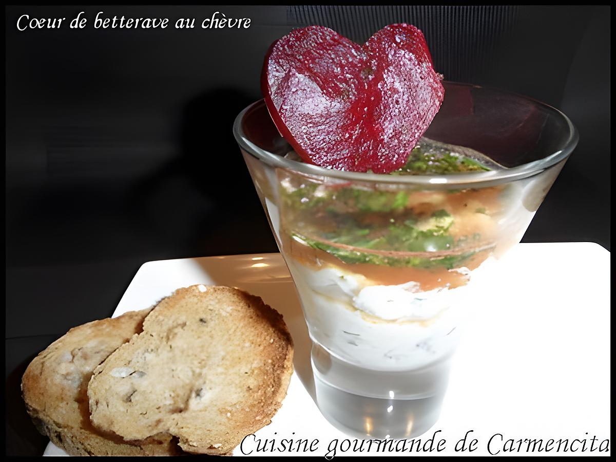 recette Coeur de betterave au chèvre