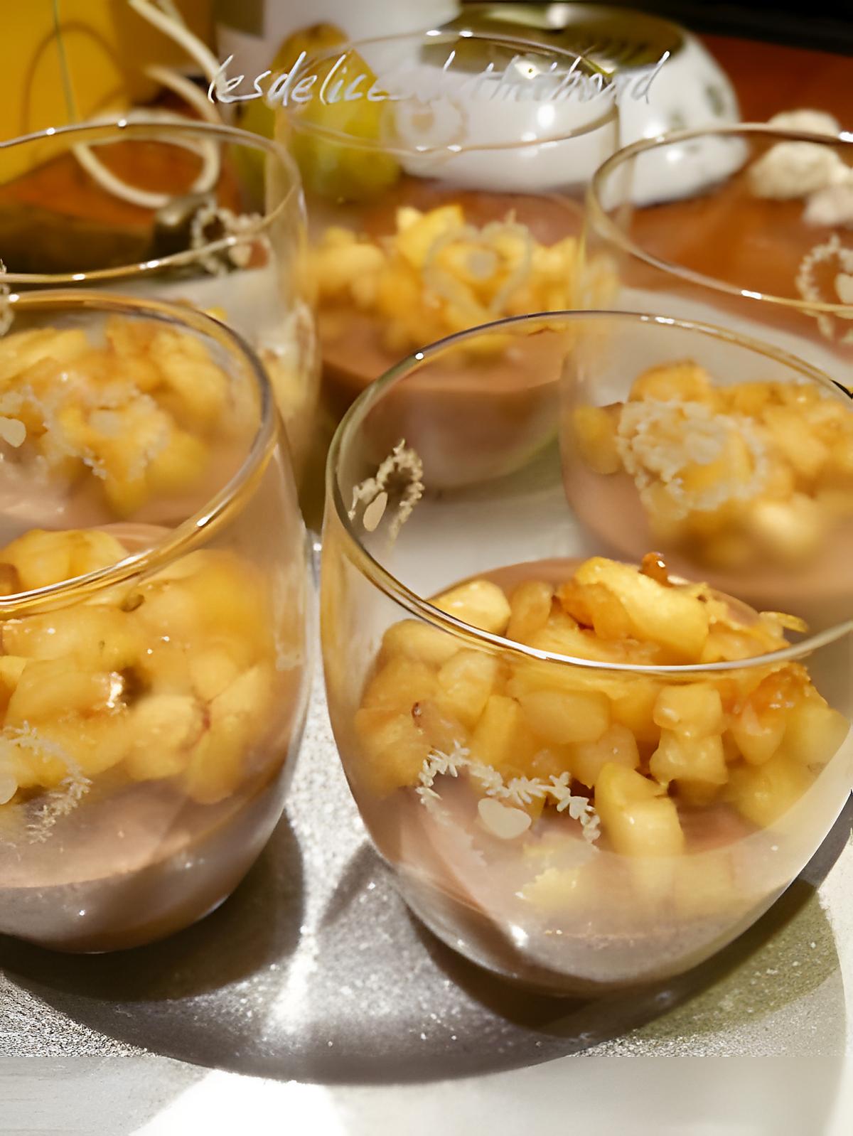 recette verrine de caramel au beurre salé et ses pommes cuites