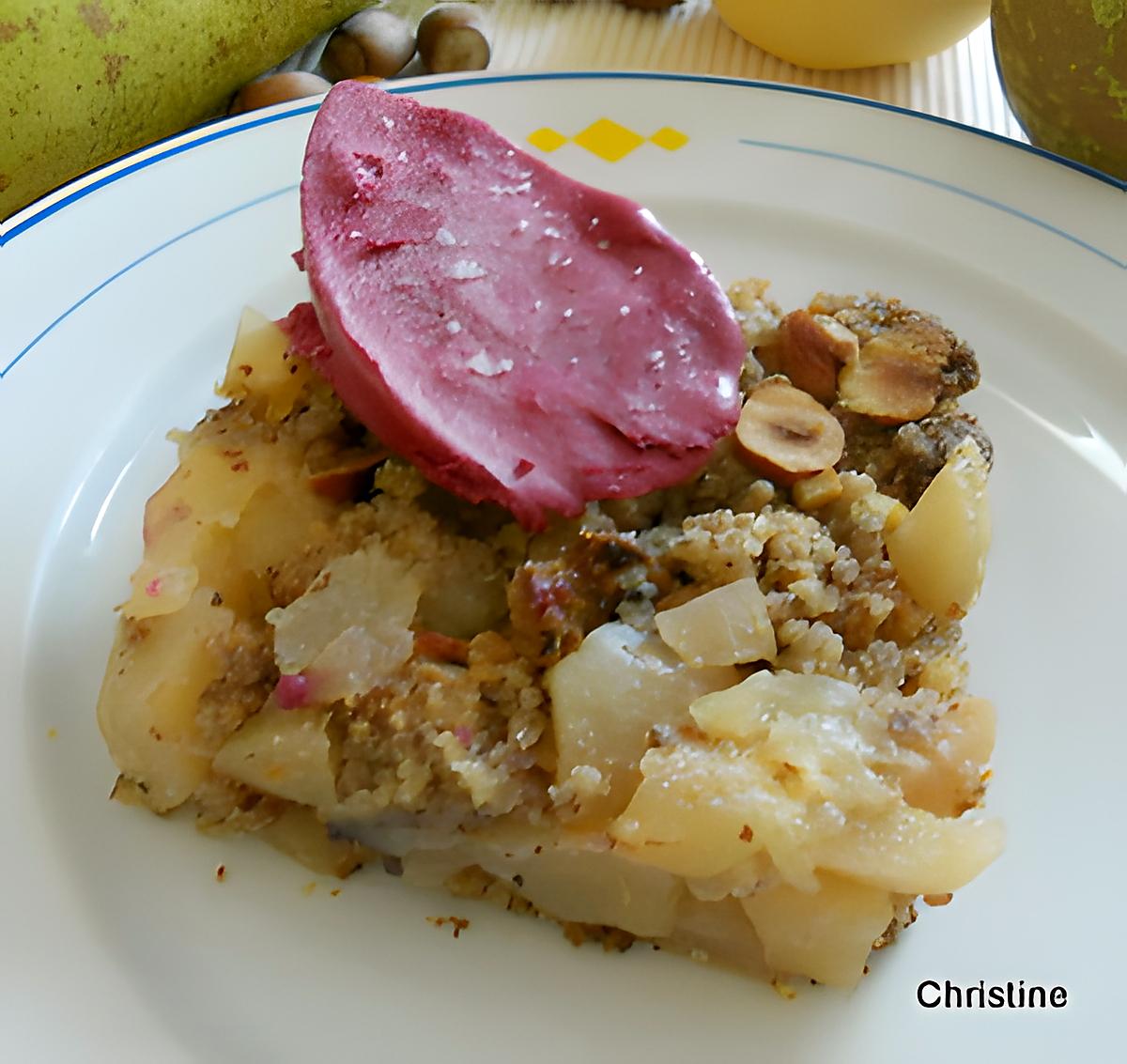 recette Crumble Pommes-Poires-Noisettes