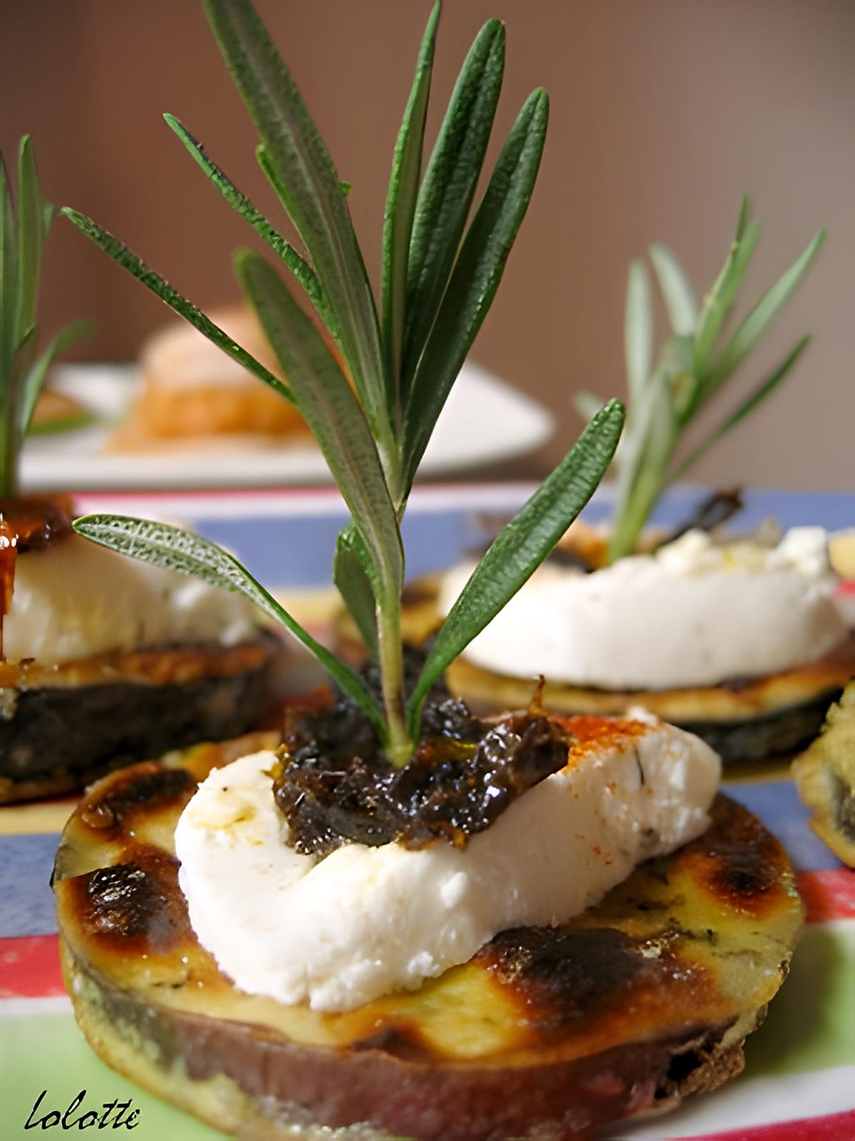 recette Brochettes de chèvre au miel et thym