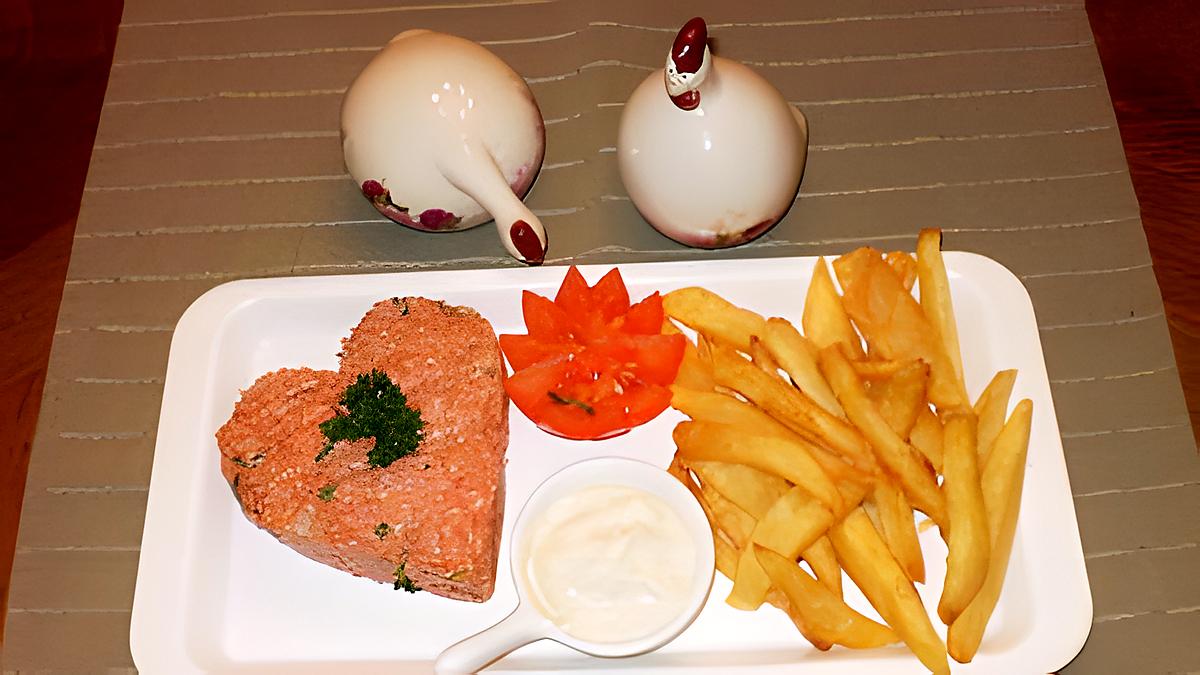 recette américain et frites maison