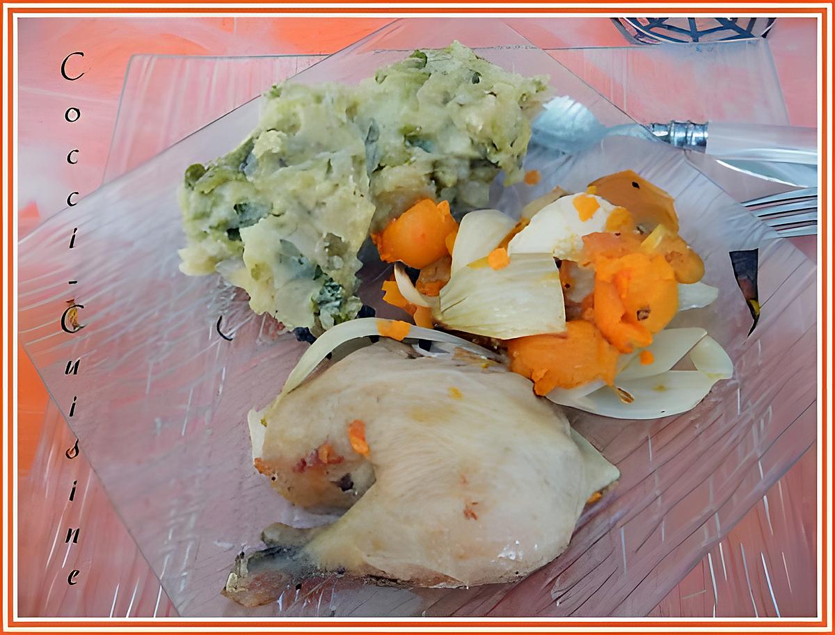 recette Poulet aux billes de potimarron au Colcannon