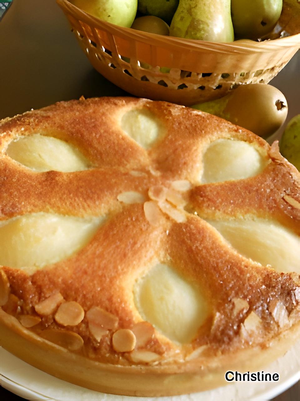 recette Tarte aux poires à la frangipane