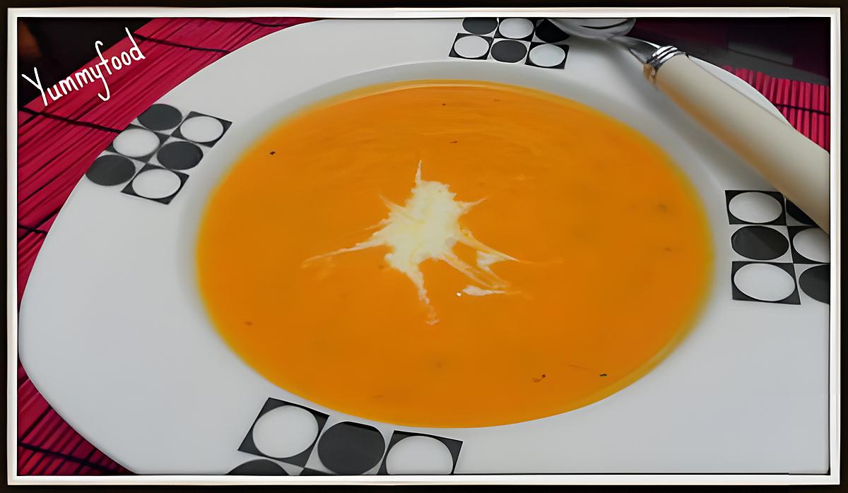 recette Velouté de carottes au cumin et céleri