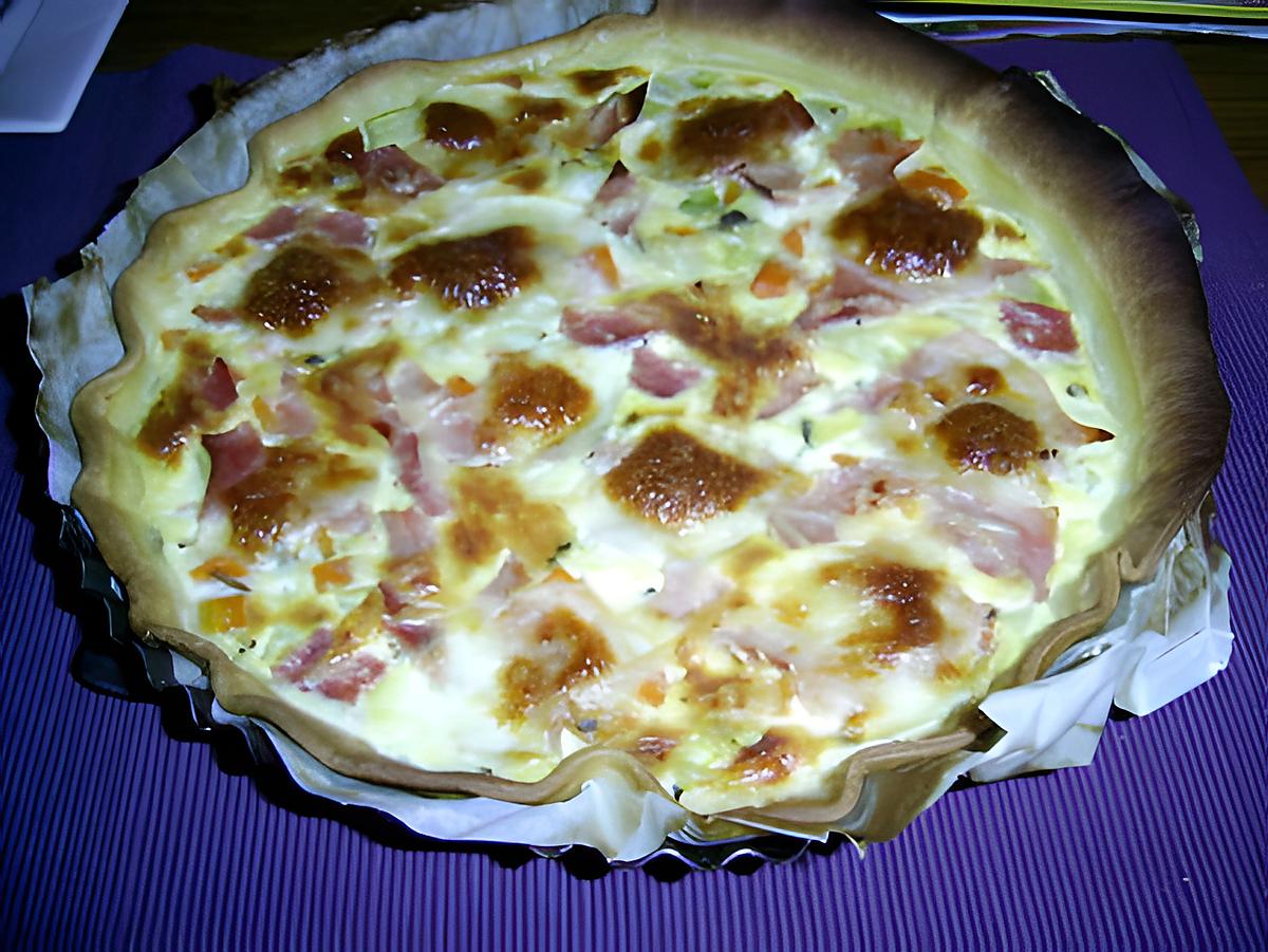 recette Quiche aux légumes et aux 2 fromages