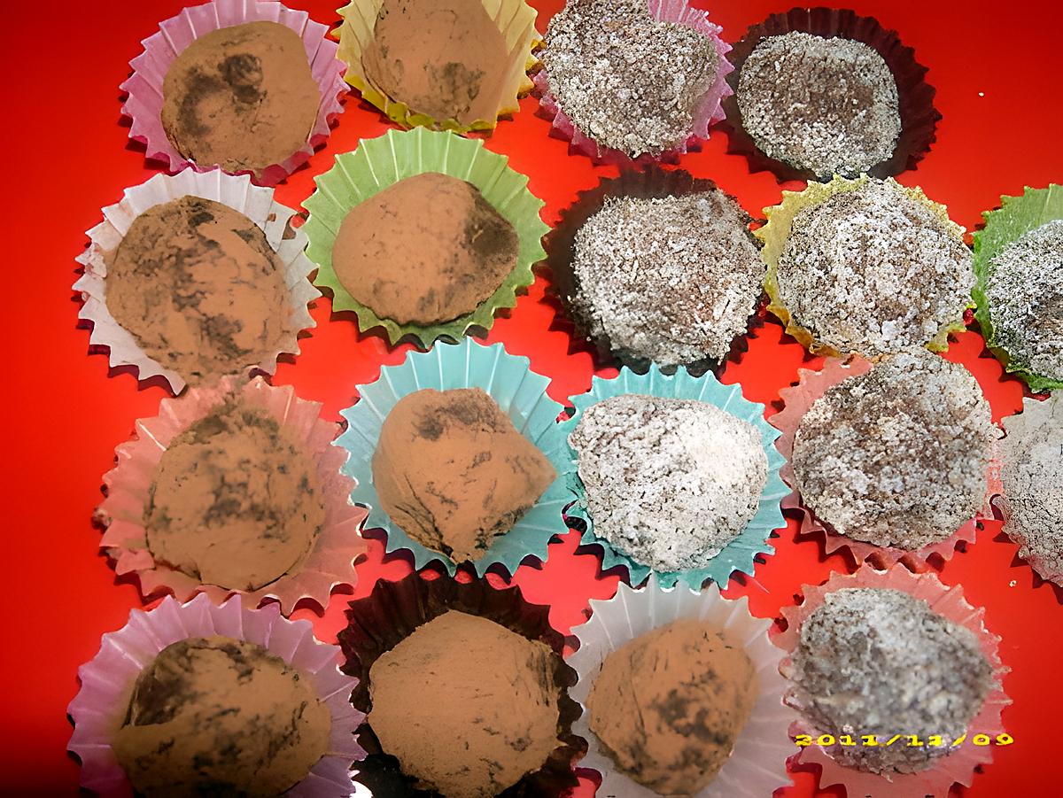 recette mes truffes onctueuses au chocolat noir