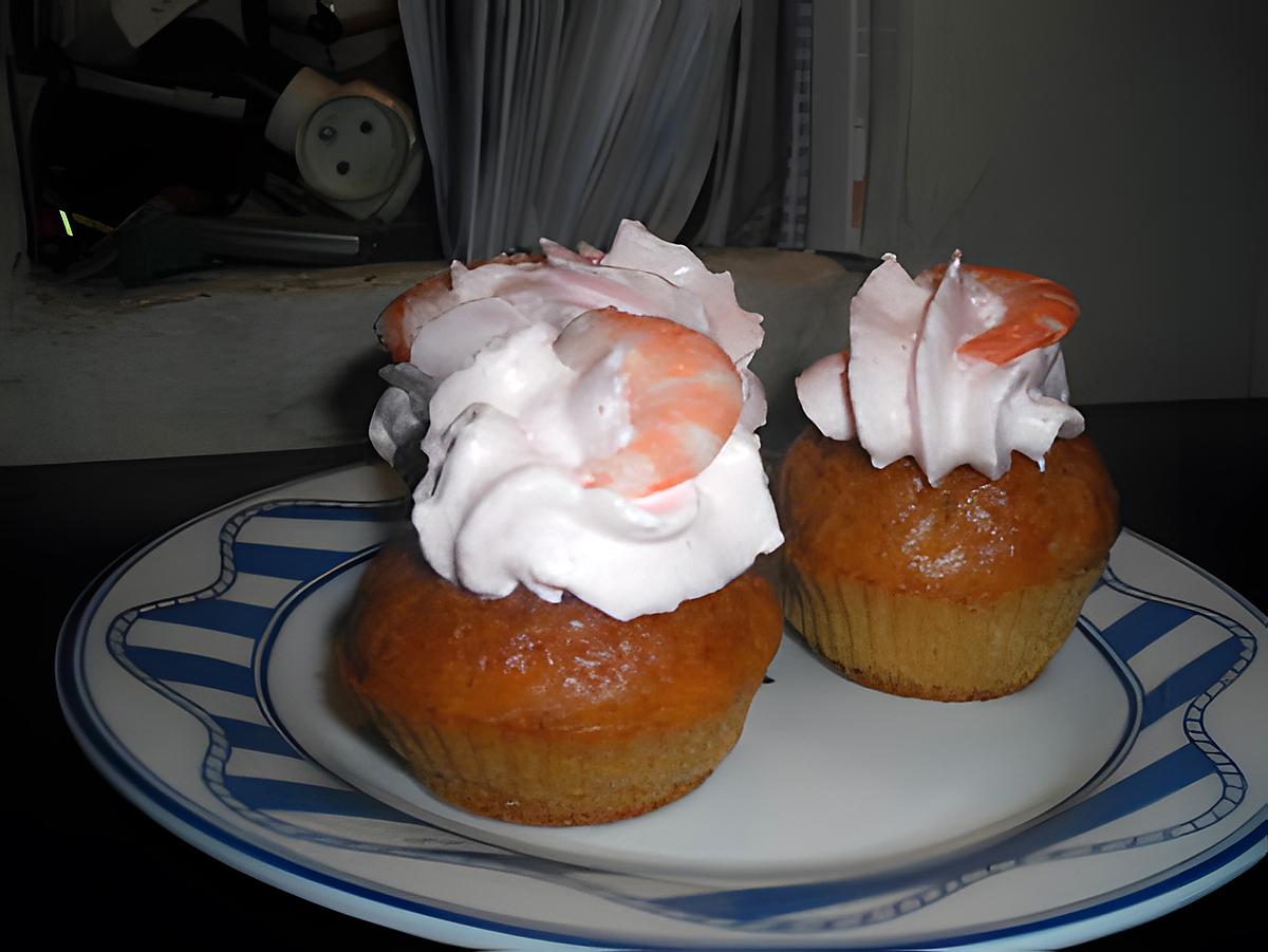 recette Cupcakes crevettes, chantilly au tarama