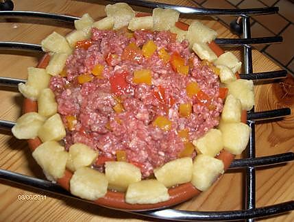 recette Tartelette de Steak Haché (tomate et poivron)