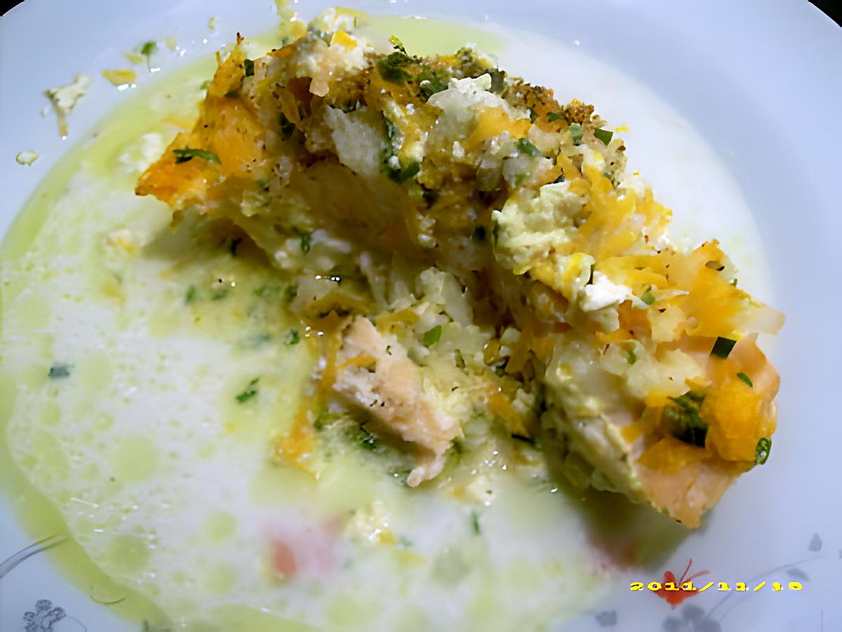 recette pavés de saumon aux petits légumes en papillote