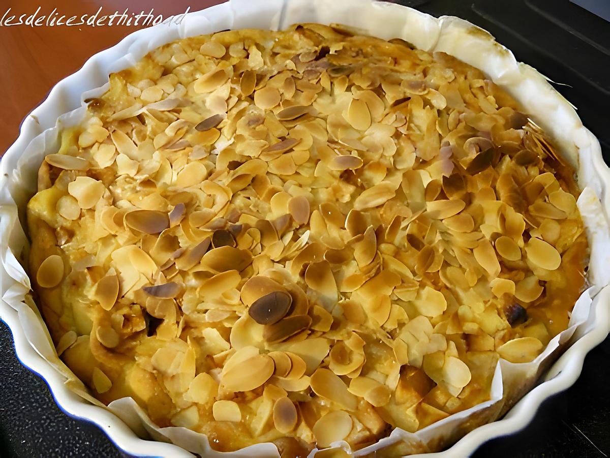 recette tarte aux pommes et aux amandes