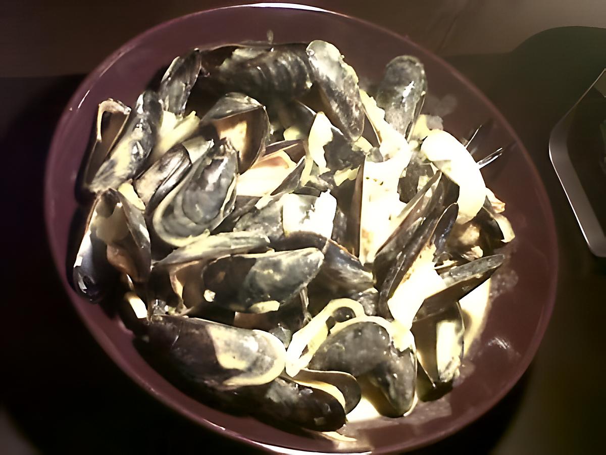 recette Moules à la crème sans alcool