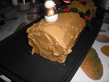 recette Bûche de Noël pâtissière au café de ma fille