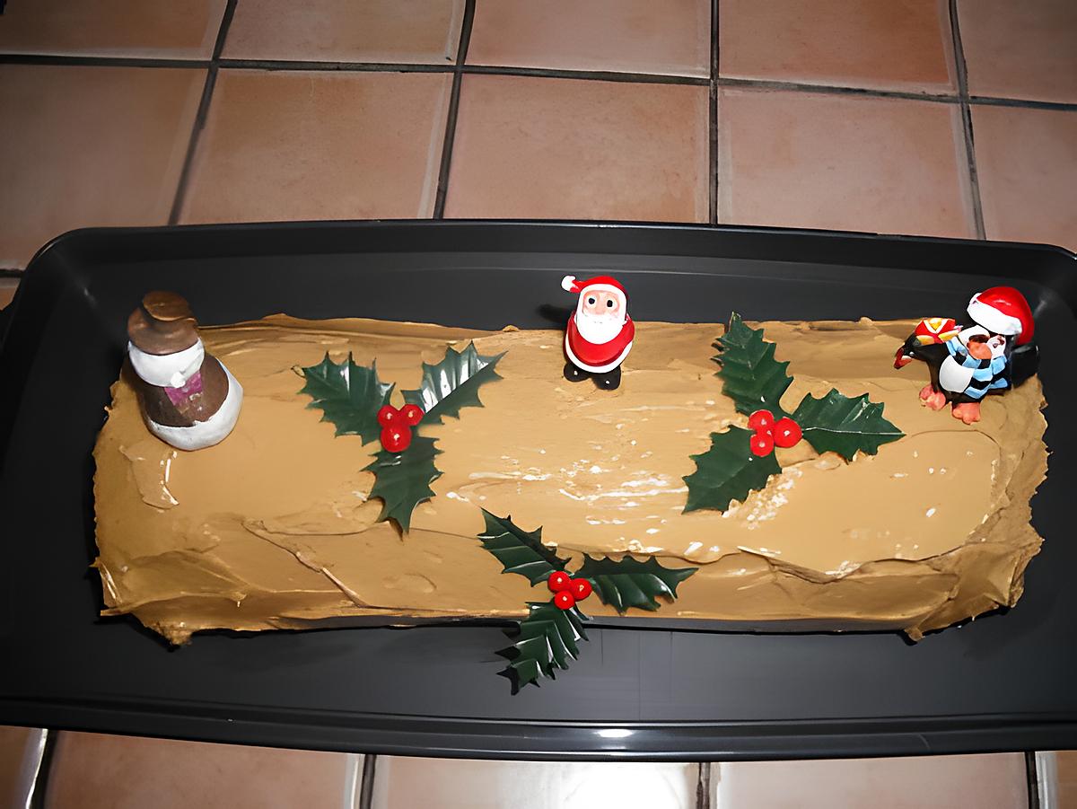 recette Bûche de Noël pâtissière au café de ma fille