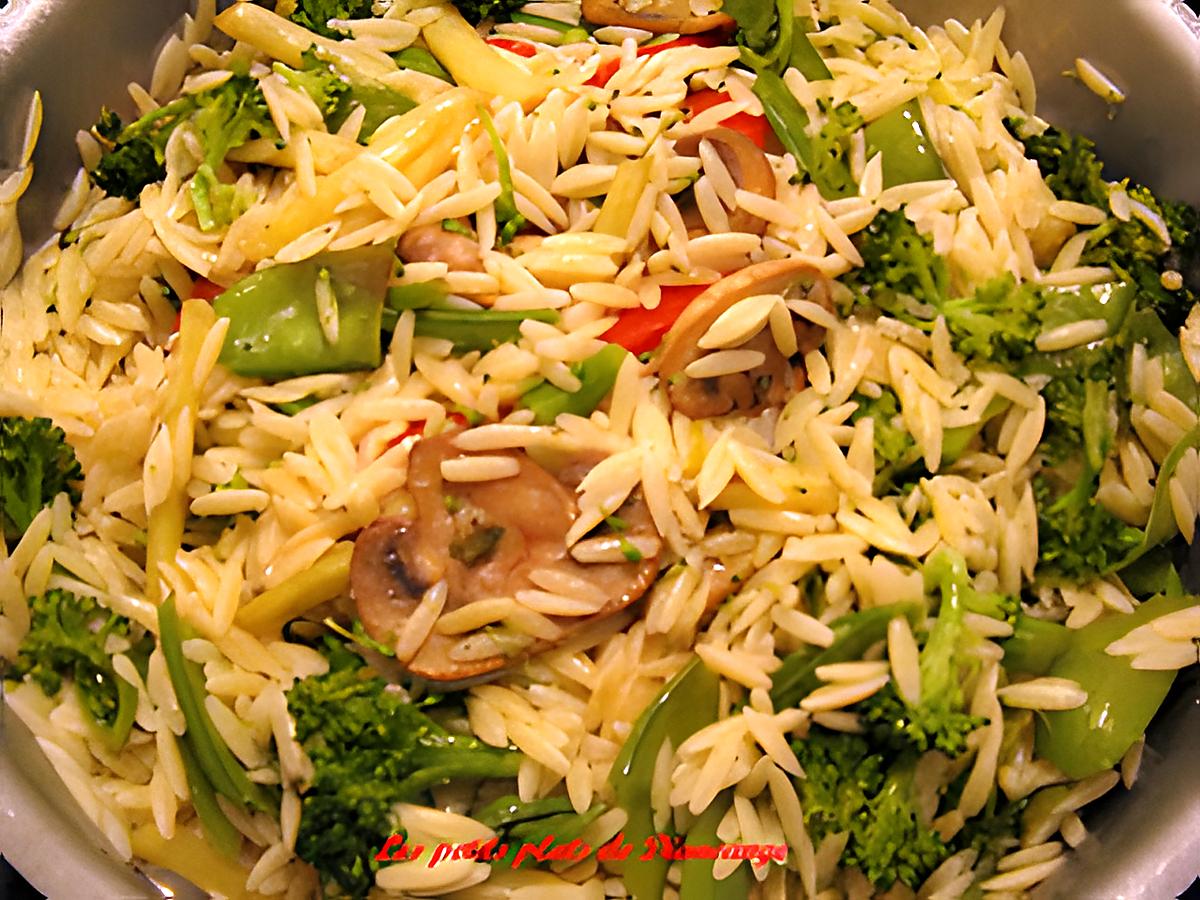 recette Orzo aux légumes