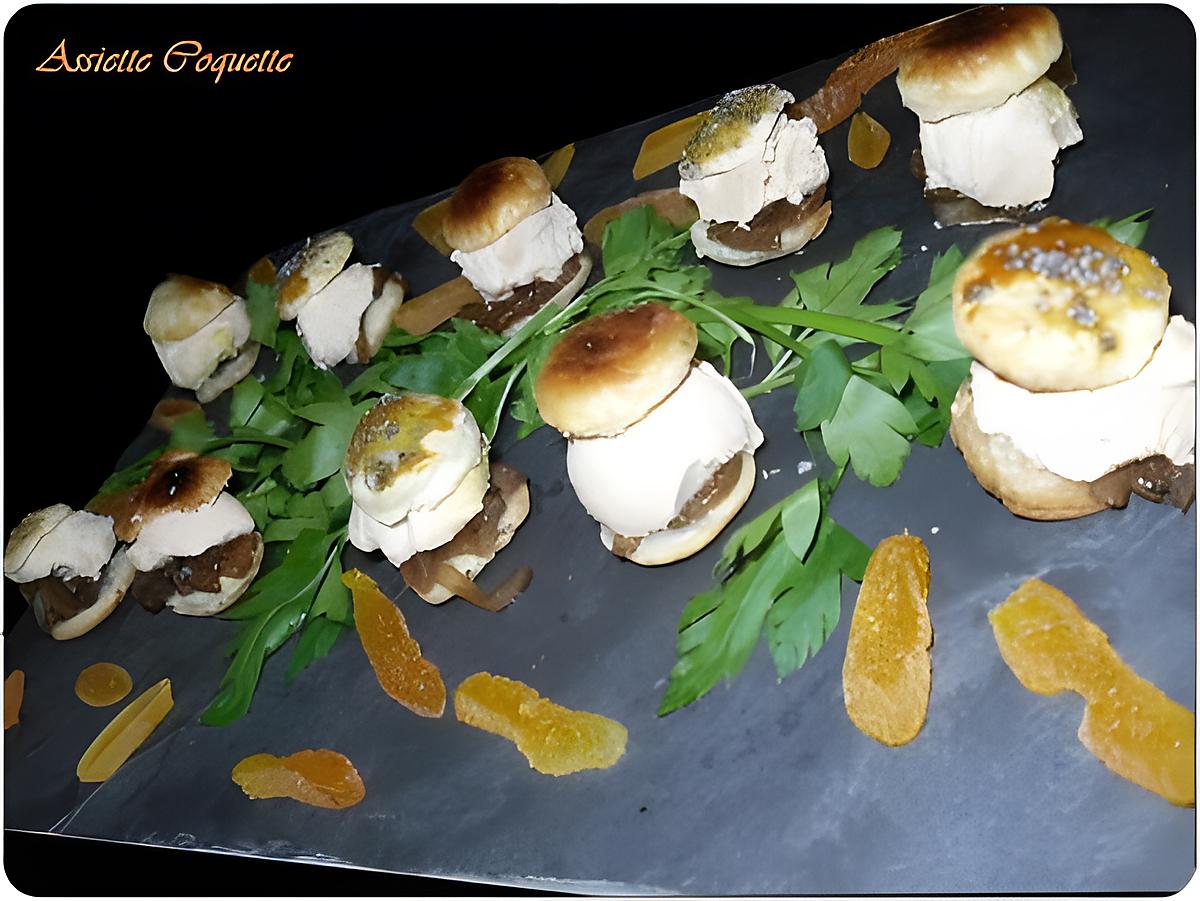 recette Feuilletés de Foie Gras au Confit d’Oignons et Abricots Moelleux