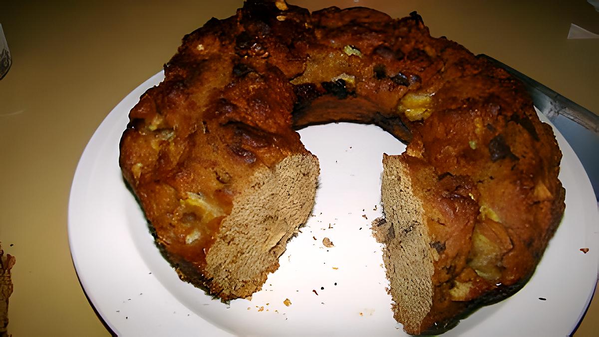 recette Couronne bananes-noix-chocolat