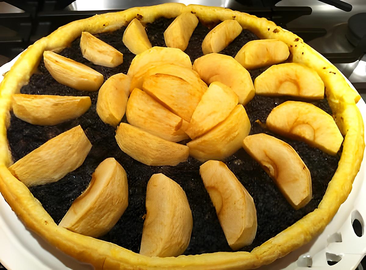 recette Tarte aux pommes et boudin noir