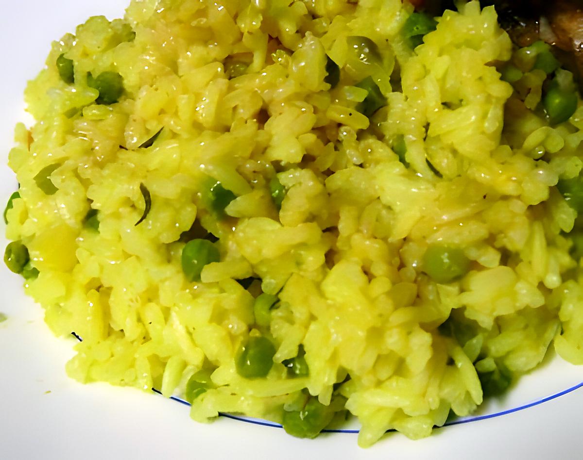 recette Zembrocal petits pois (riz jaune de la Réunion)