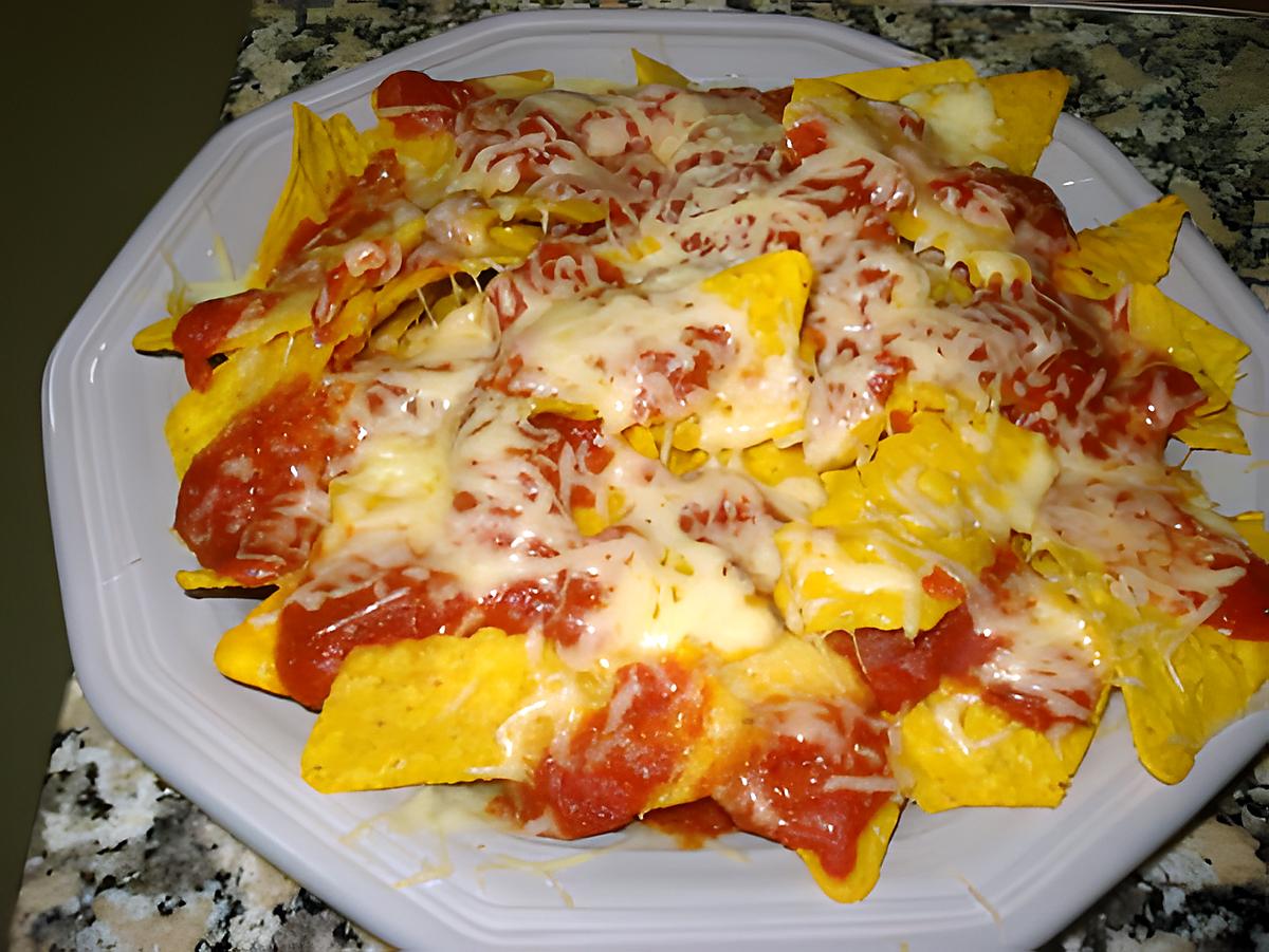 recette NACHOS AU FROMAGE FONDANT