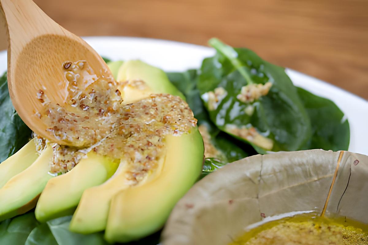 recette salade d'épinards à l'avocat