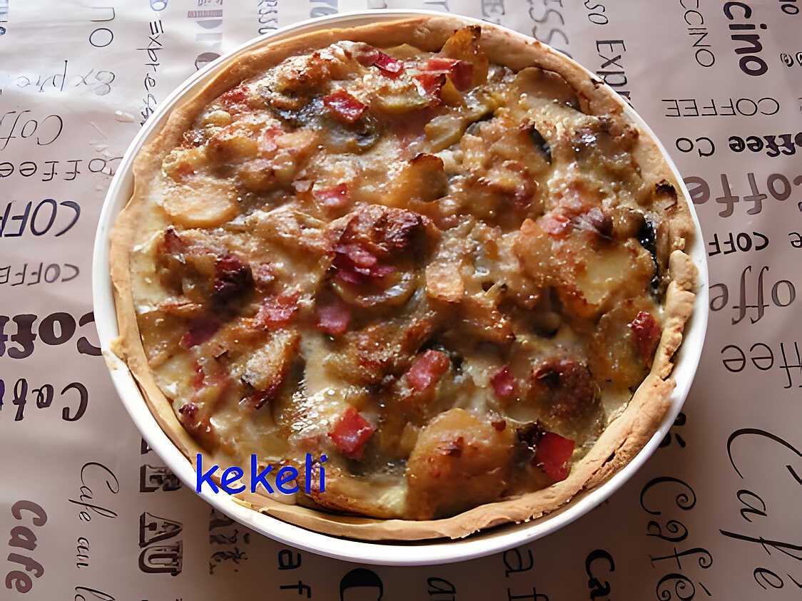 Recette de Tarte rustique façon raclette par kekeli