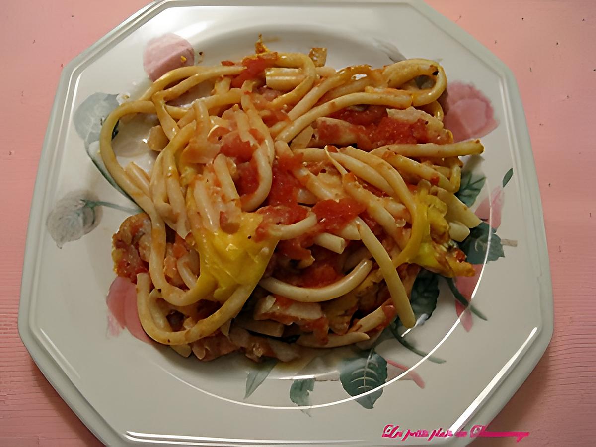 recette Macaroni long aux tomates