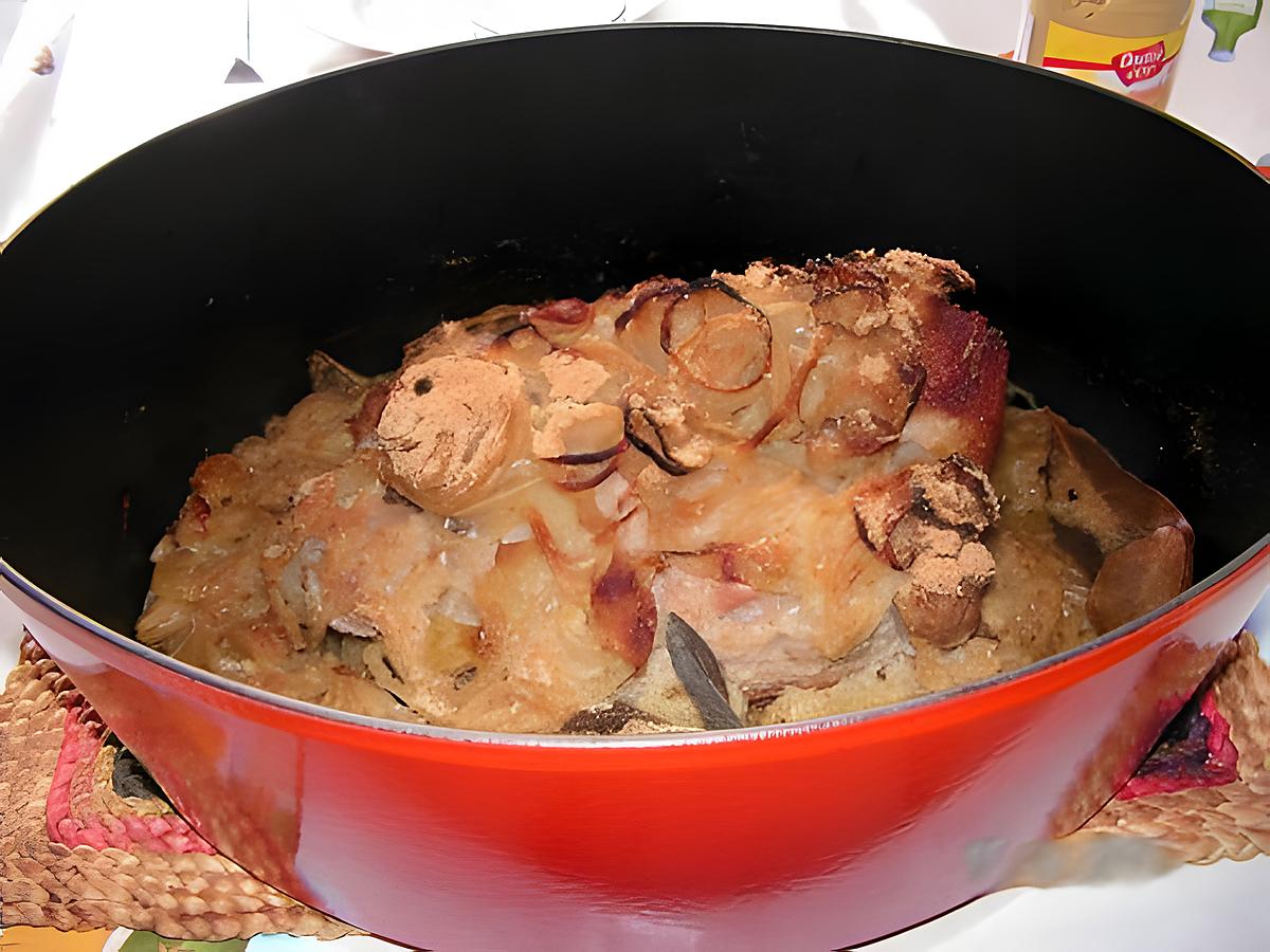 recette Roti de porc au oignons